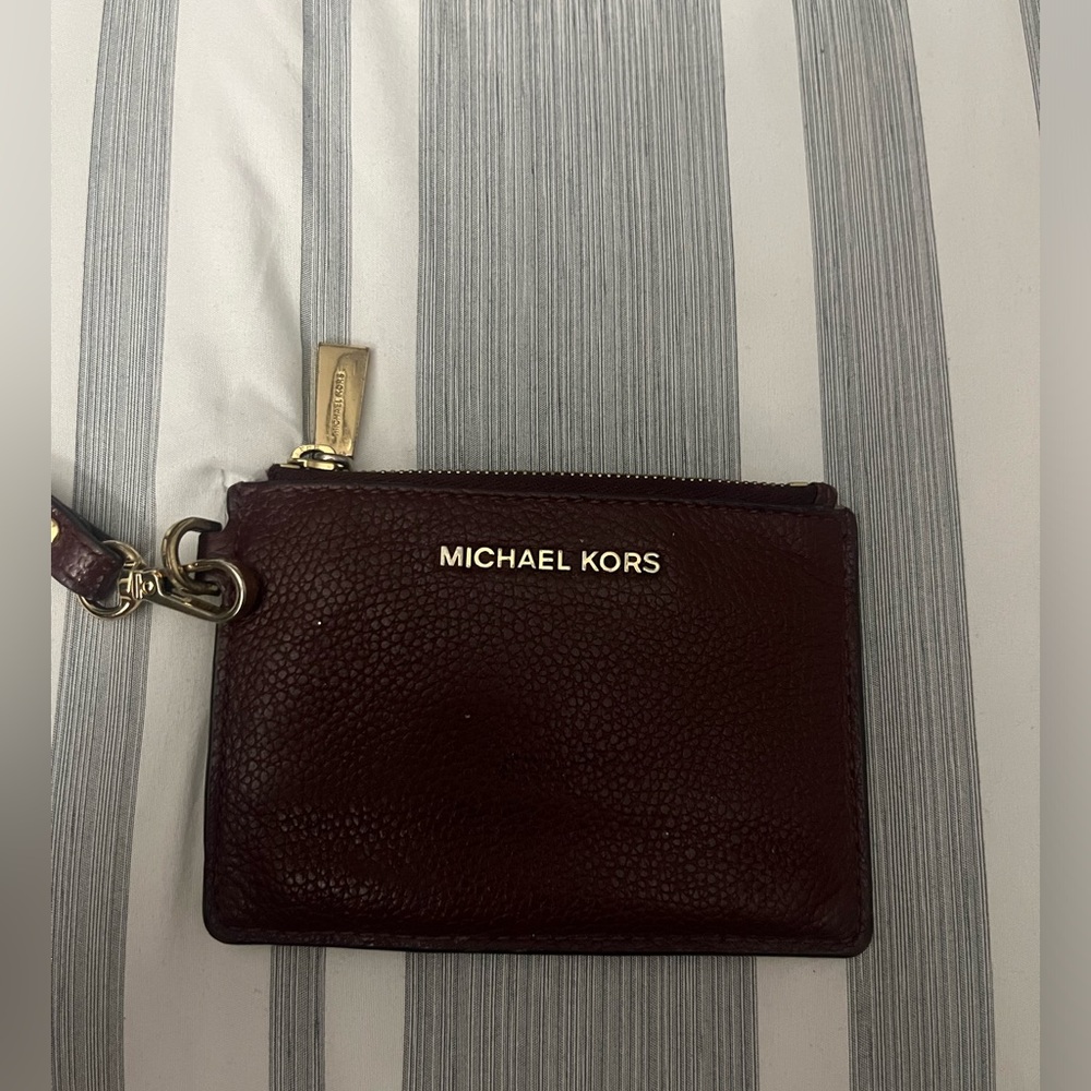 Michael Kors Small Maroon Coin Purse